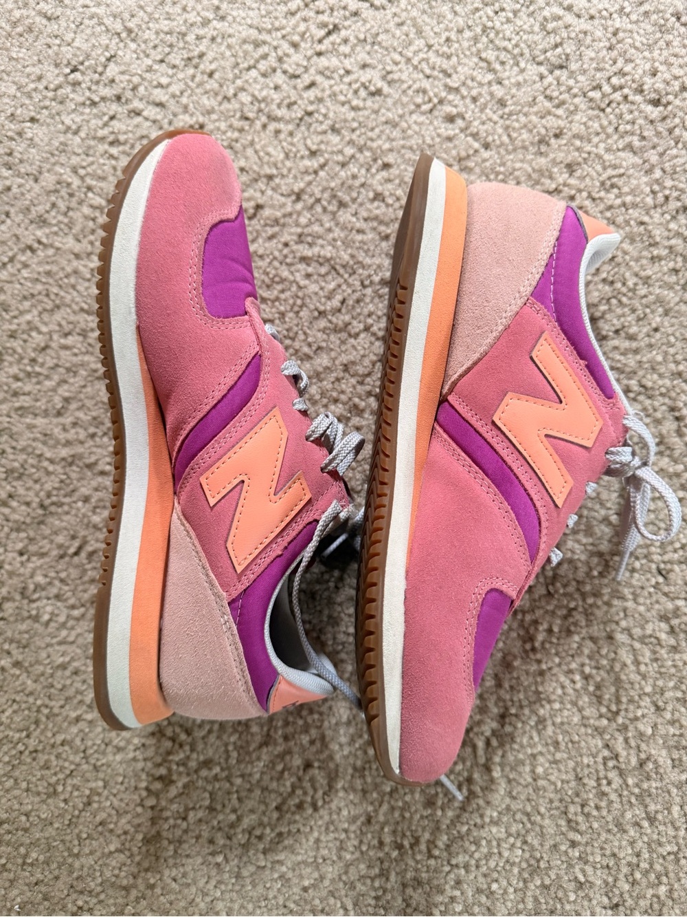 New Balance Colorblock Pink, Purple & Peach 420 Sneakers - Picture 5 of 6